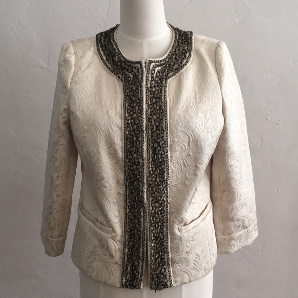 Boston Proper Brocade Blazer Size 8
